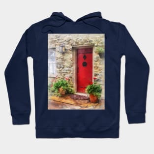 Suburbs - Geraniums by Red Door Hoodie